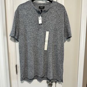 Banana Republic Short Sleeve Blue Gray Henley Tee